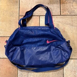 Nike C72 Legend 2.0 Gym Duffle Sports Bag  Blue & Pink Geometric Print